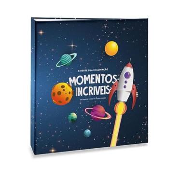 Imagem de Álbum de fotos Ical, encadernação tradicional, para 120 fotos 10x15cm - envelope plástico transparente - linha Infantil - modelo momentos incríveis - 184