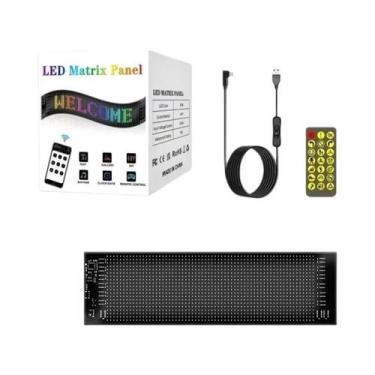 Imagem de Painel De Pixels Matriz LED RGB 5V USB Para Carro Com Controle Por Apl