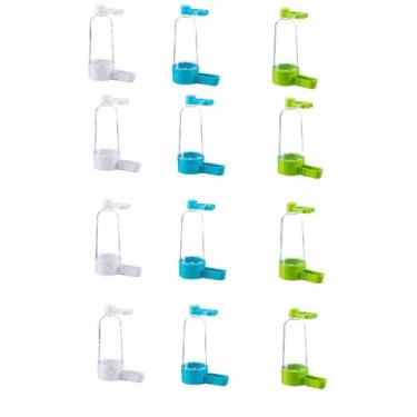 Imagem de 12un Bebedouro Pássaro Caçula Grosso Sort. (50ml) Injectfour