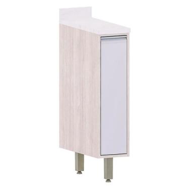 Imagem de Balcão para Cozinha Modulada 20 cm 1 Porta Atenas - Luciane, Cinza Cri