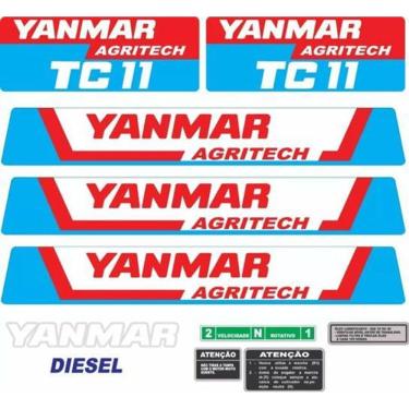 Imagem de Kit Adesivos Yanmar Tc11 Agritech Para Microtrator