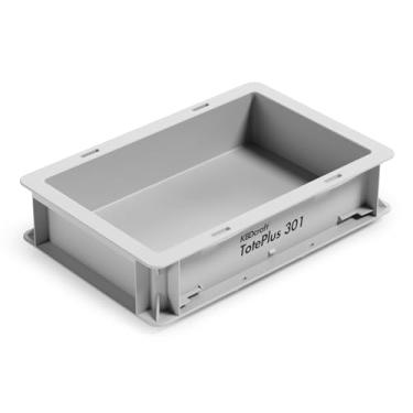 Imagem de KBDcraft Caixas De Armazenamento Modulares Plástico - Organizadoras Empilháveis, Recipientes Polipropileno Para Casa E Escritório, 11,8" Lx 7,8" L 2,76" A, Cinza