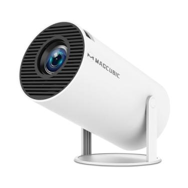 Imagem de Mini Projetor Portatil 5G Wifi 6 BT 5.0 Android 11, Projetor 4K 1080P Full HD Suporte 8000 Lumens, Projetor Led Auto de Correcção Trapezóide Horizontal, 180°Girável Projector para Telefónico
