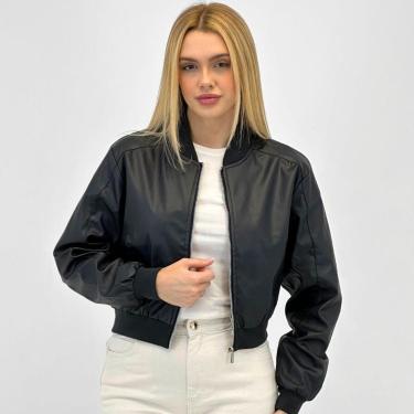 Imagem de Jaqueta Blue Rose Bomber em P.u Feminina-Feminino