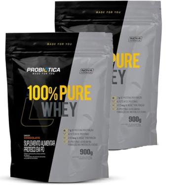 Imagem de Kit 2x 100% Pure Whey Refil (900g) Probiótica sabor:Chocolate