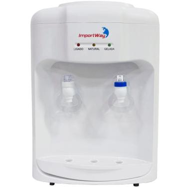 Imagem de Bebedouro Refrigerado Água Gelada Natural Galão Garrafão Mesa Eletrônico Branco Importway Iwbar
