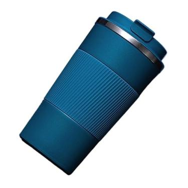 Imagem de Caneca Copo Térmico com Tampa Aço Inox Quente E Frio 420/500ML—1469/NEW (azul)