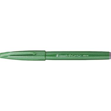Imagem de Pentel Caneta Fude Touch, verde, feltro como pincelada (SES15C-D)