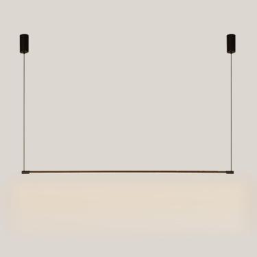 Imagem de 31.5 Luzes Pendt De Barra De Alumínio, Chdeliers De Tubo Longo Linear, Lâmpadas Pendt De Flauta Ultrafinas Para Restaurantes, Luminárias Led Modernas, Dark, Warm light