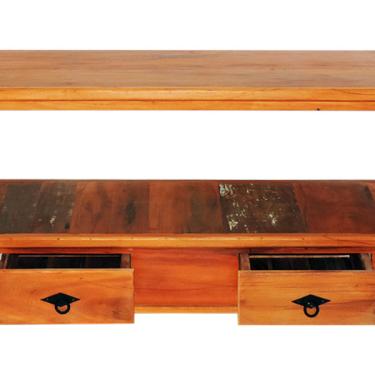Imagem de Rack Aparador Lorena 1 5m Com 2 Gavetas Madeira Maciça Natural