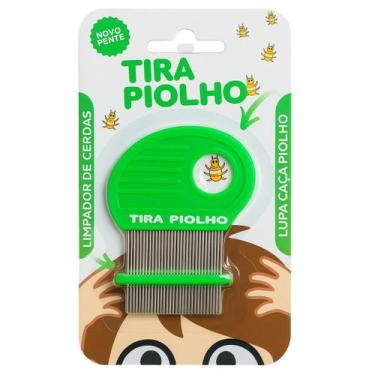 Imagem de Pente Fino Tira Piolho Lupa Verde 3B Cerdas Aço Inox Remove Tirar Lend