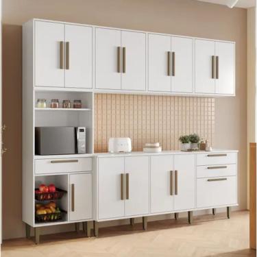 Imagem de Cozinha Lorena 14 Portas Fruteira Kaiki Móveis - Branco