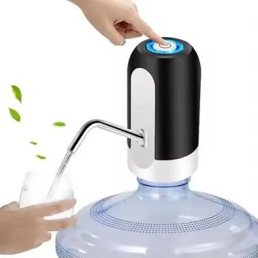 Imagem de Dispenser de Água Elétrico Design Moderno para Galão, Bomba Automática Inteligente com Toque Minimalista, Bebedouro Recarregável USB Portátil e Silencioso para Cozinha e Escritório