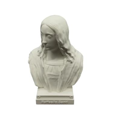 Imagem de otdlle Mestres Renaissance Artists Leonardo da Vinci Michelangelo Raphael Busto Cabeça Escultura Estátua Decoração Estatueta Colecionável Mesa Mesa Top (Raffaello Santi, 10 cm A x 6 L L x 2 D)