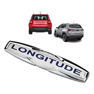 Imagem de Emblema Letreiro Longitude Azul Jeep Renegade Compass Mala