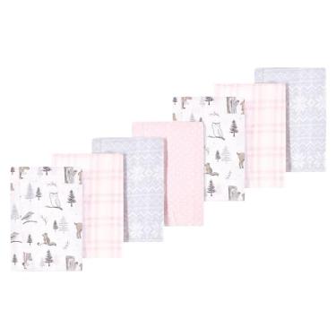 Imagem de Luvable Friends Hudson Baby, flanela para arrotar panos, pacote com 7, Árvores de inverno, 14x20 inches