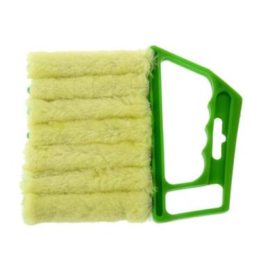 Imagem de Mini persianas limpadoras do obturador de limpeza multifuncional de limpeza doméstica Dustra de poeira Duster de limpador cego com design anti -LING para hotel em casa Material de (Verde)