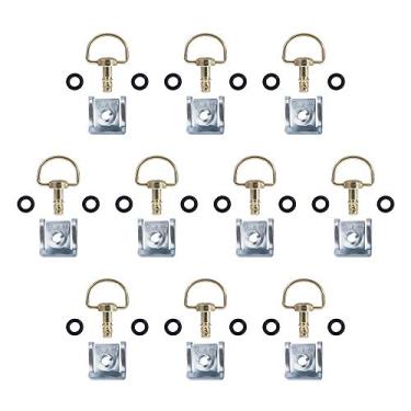 Imagem de Moto4u – Fechos de corrida de liberação rápida para motocicleta 1/4 de giro 17 mm – Comprimento do anel em D em ouro (pacote com 10)