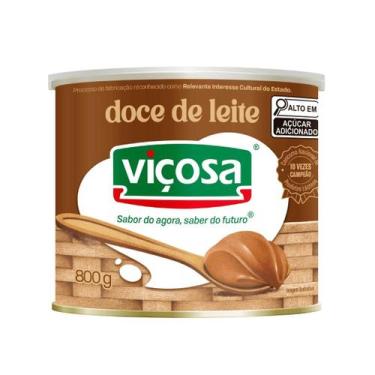 Imagem de Doce de Leite Viçosa 800g  Lata Grande Premium Cremoso Original Minas 