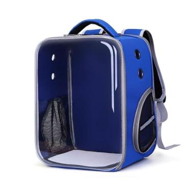Imagem de Mochila Pet Astronauta Transparente para Cão e Gato (Azul)