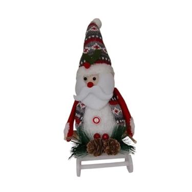 Imagem de Papai Noel Decorativo em Tricô Cinza com Trenó – Enfeite Natal 26x13x12cm - MELLUZ