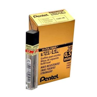 Imagem de Grafite Pentel 0,5mm 2b - 12 Estojos Com 12 Minas Cada