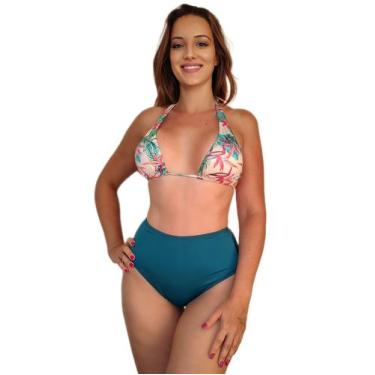 Imagem de Biquíni Hotpant Cintura Alta Com Top - VILA BEACH WEAR, G, Calcinha ve