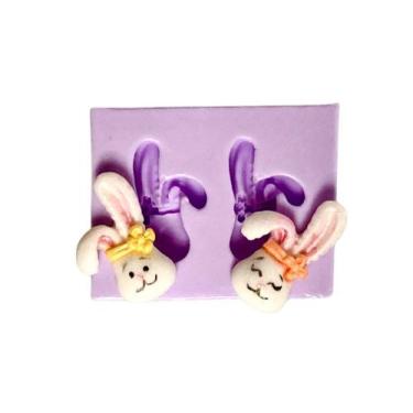 Imagem de F993 molde de silicone coelhiinhos confeitaria biscuit - confeitaria d