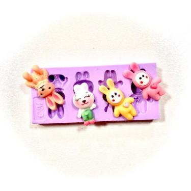 Imagem de F1339 molde de silicone coelhos confeitaria biscuit - confeitaria dos 
