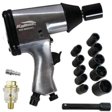 Imagem de Chave Impacto Pneumática 1/2 Parafusadeira Industrial 17Pças - Nakasak