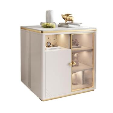 Imagem de Mesa lateral de sofá, luz de luxo, mesa lateral para sala de estar, sofá, aparador, mesa de centro, armário lateral, armário de armazenamento, mesa criativa (base)