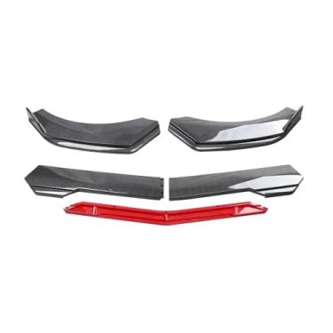 Imagem de Compatível com Renault Clio 4 5 RS GT 1993-2021 Para-choque dianteiro, spoiler, saia divisora, difusor, proteção(Carbon Fiber and Red)
