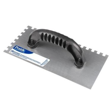 Imagem de Desempenadeira Aço Dentada Pratik 25,5X12cm Cabo Plástico