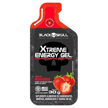 Imagem de Gel de Carboidrato Black Skull XTREME ENERGY Morango - Display com 10 