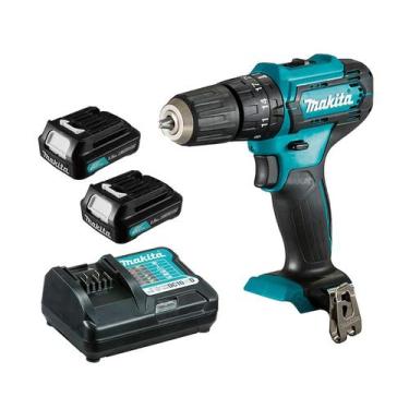 Imagem de Parafusadeira Furadeira de Impacto HP333DWYX3 Makita com 2 Baterias e 