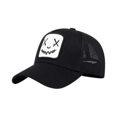 Imagem de Boné De Beisebol Unissex Ajustável Com Bordado De Sorriso, Algodão, Sn