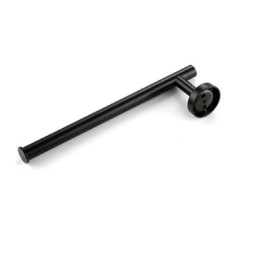 Imagem de Conjunto de toalheiro de parede em aço inoxidável preto, suporte para papel higiênico, ganchos para toalhas, kit de acessórios para banheiro, anel de toalha MB DJ9