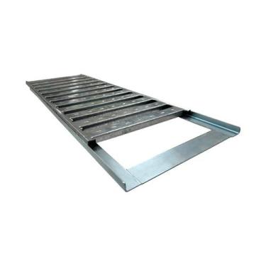 Imagem de Grelha Aço Galvanizado 10X100 C/Suporte Calha Forte