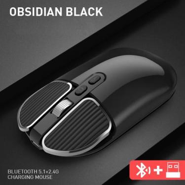 Imagem de M203 Bluetooth 5.1+2.4g Sem Fio Modo Duplo Recarregável Mouse Óptico M