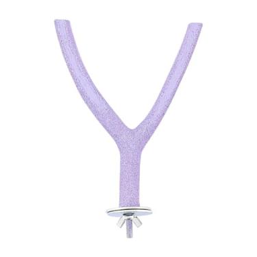 Imagem de Ｂｅｓｇａ Brinquedo de suporte para, brinquedo de moer patas, gaiola de pássaros para periquitos e calopsitas, Roxo