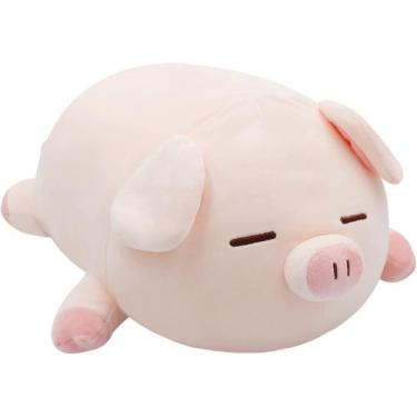 Imagem de HUOGUO Pig Stuffed Animal 19,6 Kawaii Plushies Pig Plush Fofo Travesse