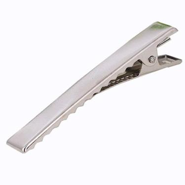 Imagem de Clipes de cabelo Teensery Silver Metal Alligator 8 cm 100 unidades