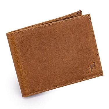 Imagem de Carteira Masculina Luxo Couro Legítimo Rg/cédulas/cartões(Marrom-claro)