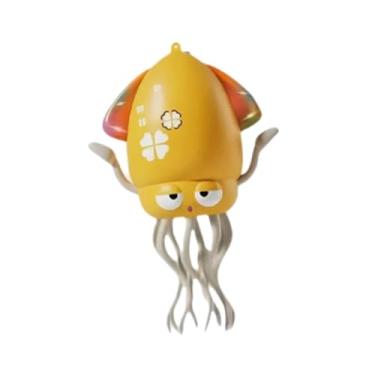 Imagem de menolana Brinquedo de polvo elétrico com dança automática, brinquedos de desenvolvimento inicial com luzes acesas, presente de Natal, engatinhar e andar para, Amarelo