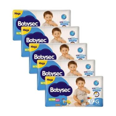 Imagem de Kit 5 Fraldas Babysec Ultrasec Mega Galinha Pintadinha G com 32 unidad