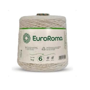 Imagem de Barbante EuroRoma Cru 1 kilo - Fio Sustentável para Crochê, Tricô, Tap