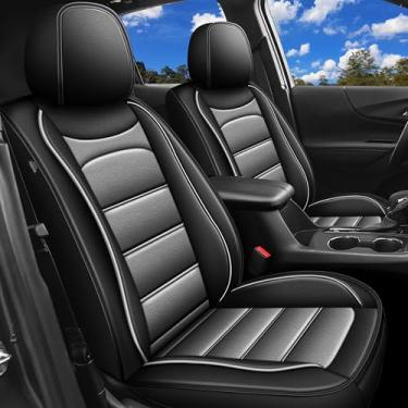 Imagem de TTX LIGHTING Capas de assento de carro adequadas para Chevy Equinox 2010-2024 - Conjunto completo de protetores internos de couro com ajuste personalizado - Almofada de assento à prova d'água com