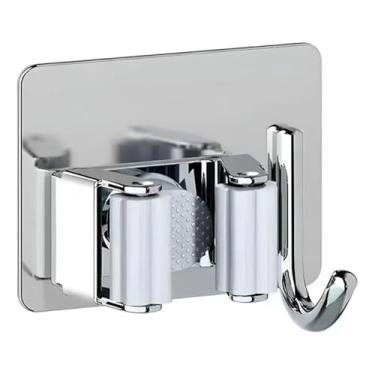 Imagem de Kit Suporte De Vassoura Rodo Com Ganho Adesivo Parede