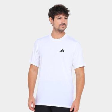 Imagem de Camiseta Adidas Essentials Stretch Masculina, Branco, GG