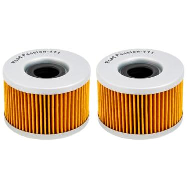 Imagem de Road Passion Filtro de óleo 15412-413-000 compatível com Honda CX 500 CB Custom 1981-1984 CX 500 EC Eurosport PC06 1982-1984 CX 500 TC Turbo PC03 1982-1983 CX650 ED Eurosport RC12 1 983-1986 (2 peças)